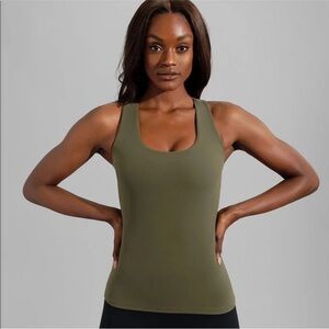 Buffbunny Foundation Tank in Grounded Dark Olive